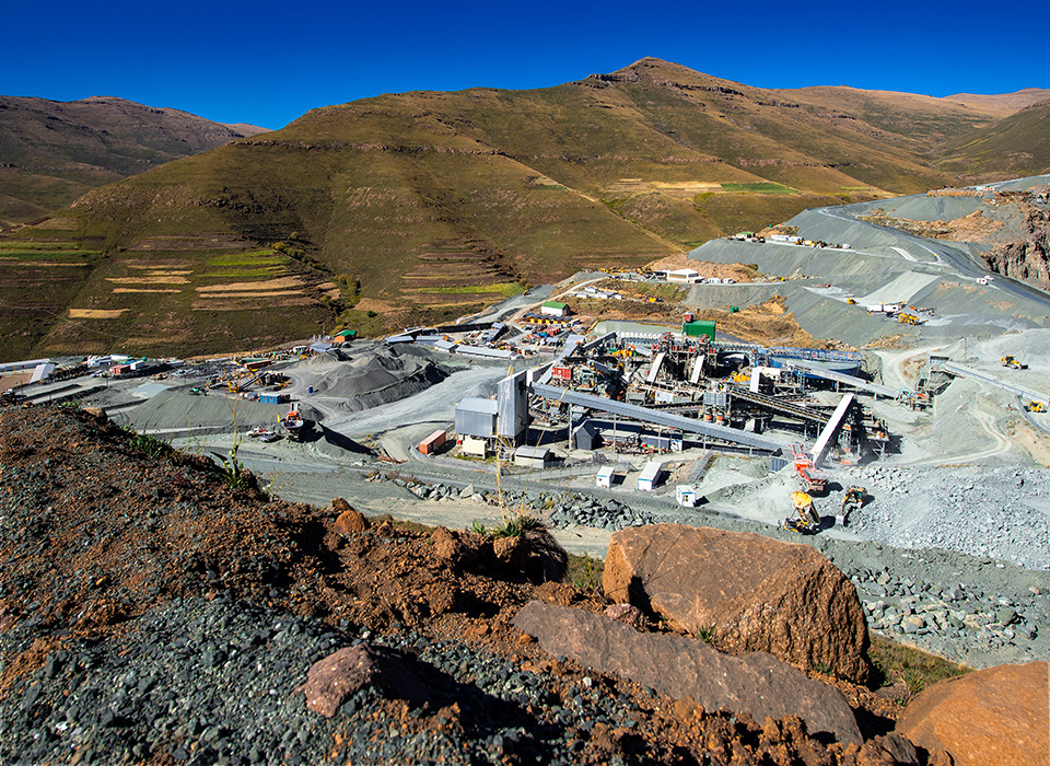 The largest kimberlite pipe in Lesotho 